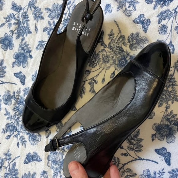 Stuart Weitzman Shoes - Stuart Weitzman Elegant Black Slingback Heels